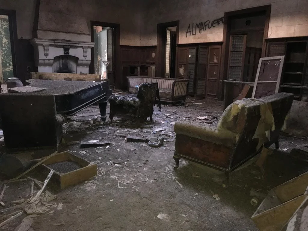 Interior de la estancia abandonada
